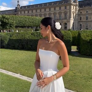 Silver mother of pearl white silver clover necklace